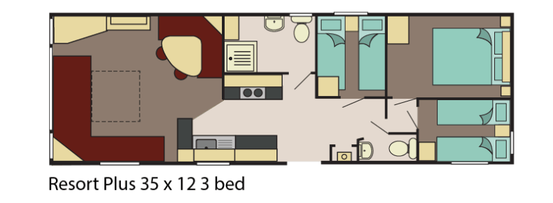 Resort Plus 35x12 3 bed layout